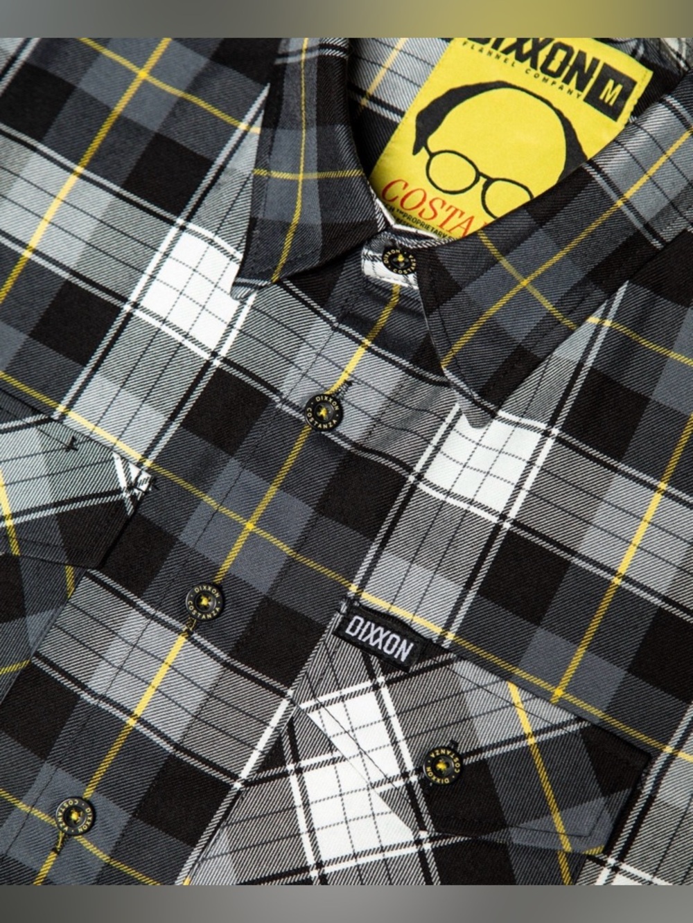 Dixxon Costanza Flannel Shirt 2X Gray Plaid Seinfeld Limited Edition NWT